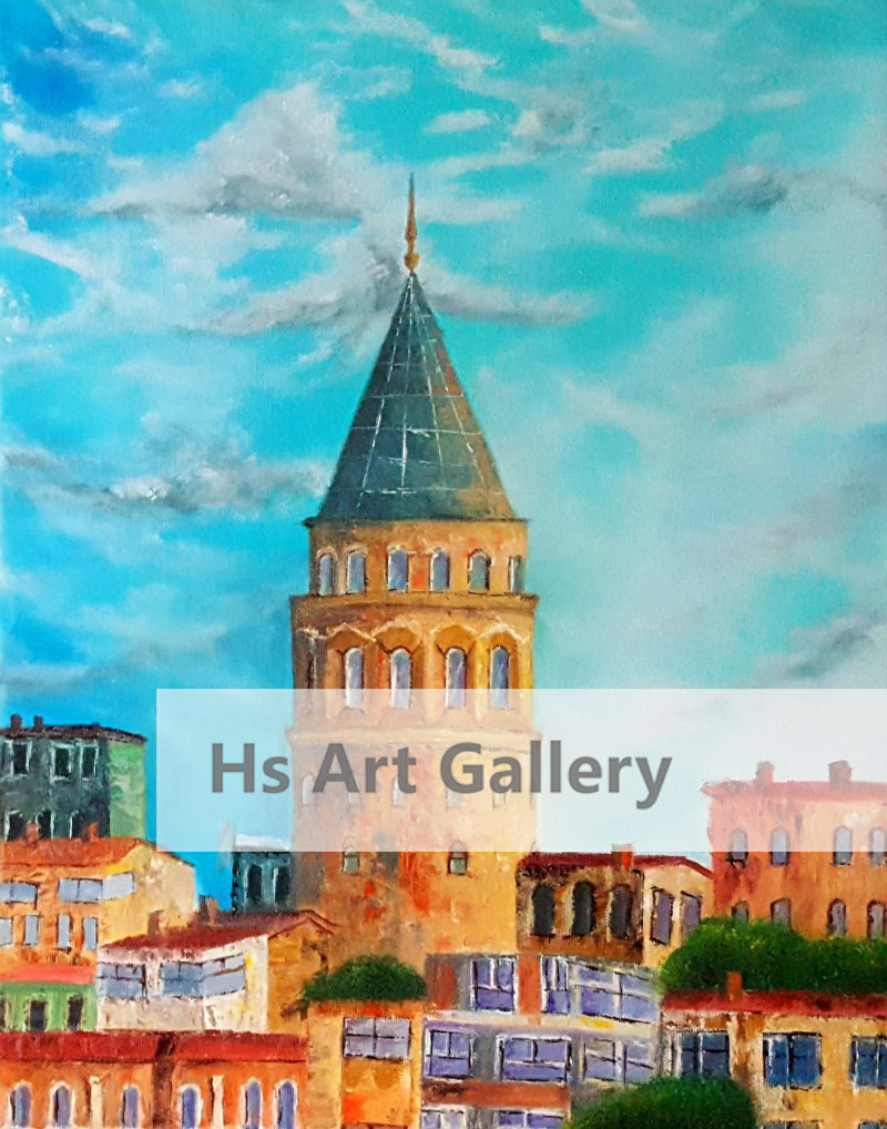 Galata Tower - İstanbul  Oil Painting