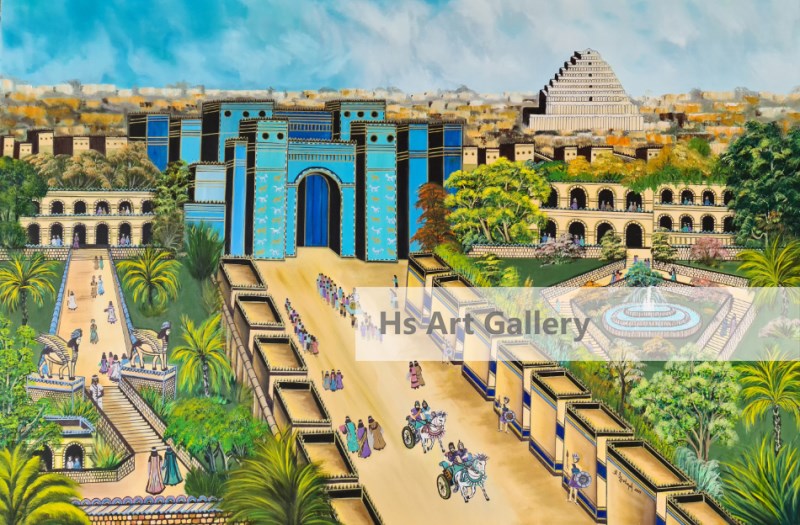 Ishtar Gate Babylon Oil Painting Big Wall Art